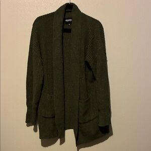 Women's Green Cardigan Sweater